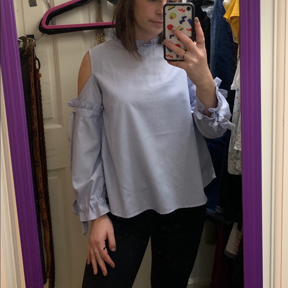 pin stripe blouse